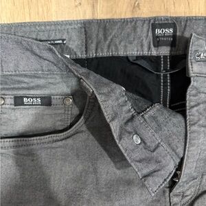 BOSS Men's Gray Stretch Jeans